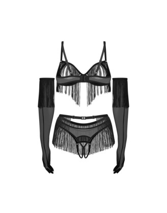Rossay ensemble ouvert 4 pièces - Noir