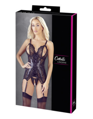 Bustier noir avec jarretelles amovibles