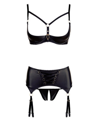 Ensemble noir trois pièces