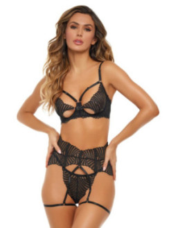 Ensemble 3 pièces fantaisie noir