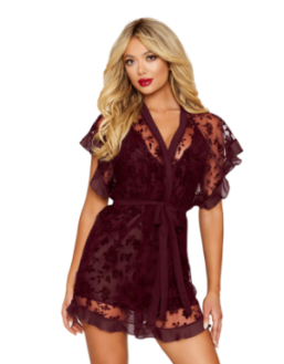 Nuisette et peignoir couleur aubergine