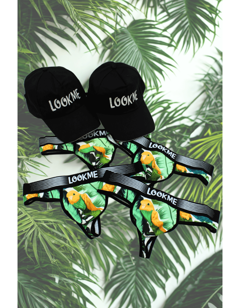 Pack 4 Strings Homme LM2402-57BIR LOOKME + 2 Casquettes Offertes