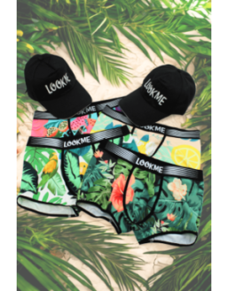 Pack 4 Boxer LM2402-67 LOOKME + 2 Casquettes Offertes