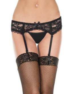 Porte jarretelles dentelles noir