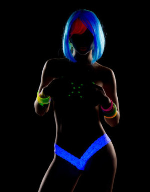 String brésilien bleu turquoise en dentelle