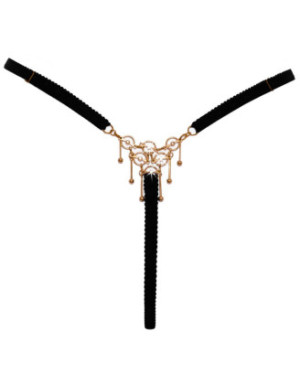 String bijou ouvert noir - Cottelli