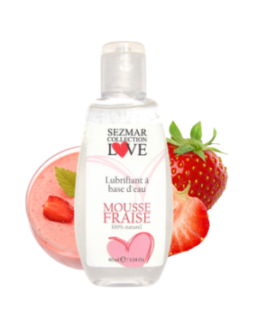Lubrifiant à base d'eau 100% naturel Mousse fraise 90 ml 