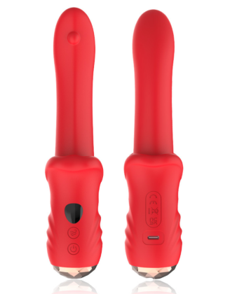 Vibromasseur Rouge Ultra-Souple KISS