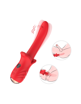 Vibromasseur Rouge Ultra-Souple KISS