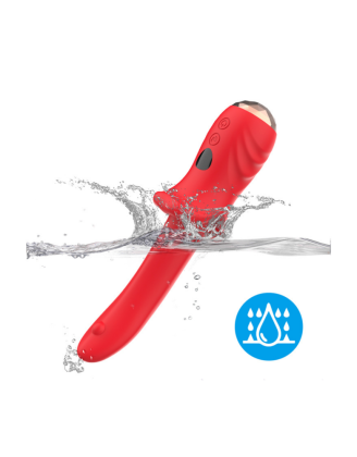 Vibromasseur Rouge Ultra-Souple KISS