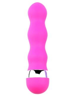 Mini Vibromasseur rose ondulés Pocket Pleasure + 1 dosette de lubrifiant