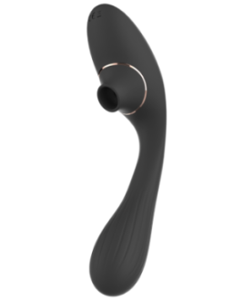 Stimulateur Clitoridien & Vibromasseur Point G 2-en-1 DINA Noir 