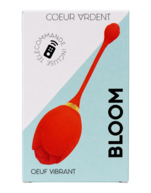 BLOOM — Oeuf Vibrant Télécommandé 10 Modes |Coeur Ardent