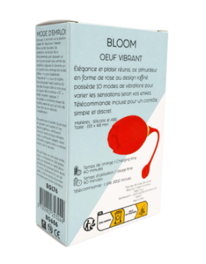 BLOOM — Oeuf Vibrant Télécommandé 10 Modes |Coeur Ardent