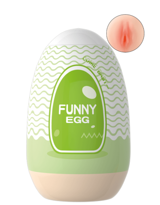 Gaine Masturbatrice Réutilisable FUNNY EGG – Design Réaliste Vagin lèvres fines