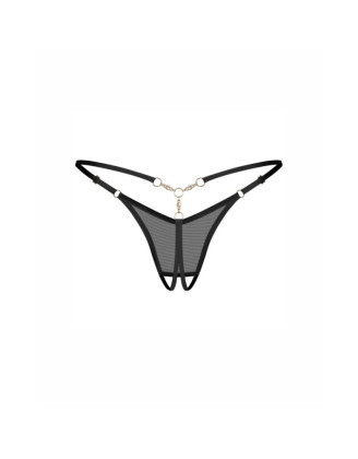 Oxaria string ouvert noir