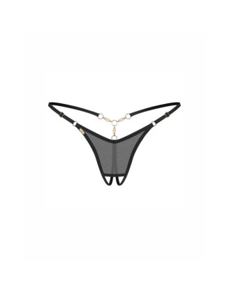 Oxaria string ouvert noir