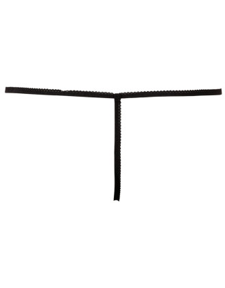 String dentelle noire ouvert à l'entrejambe