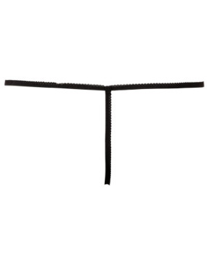 String dentelle noire ouvert à l'entrejambe