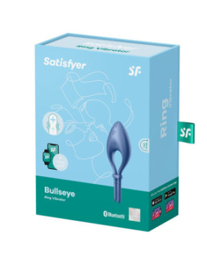 Cockring vibrant connecté USB bleu Bullseye Satisfyer