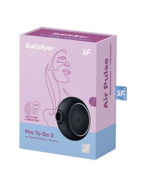 Stimulateur clitoridien par air pulsé et vibration USB Pro To Go 3 Satisfyer