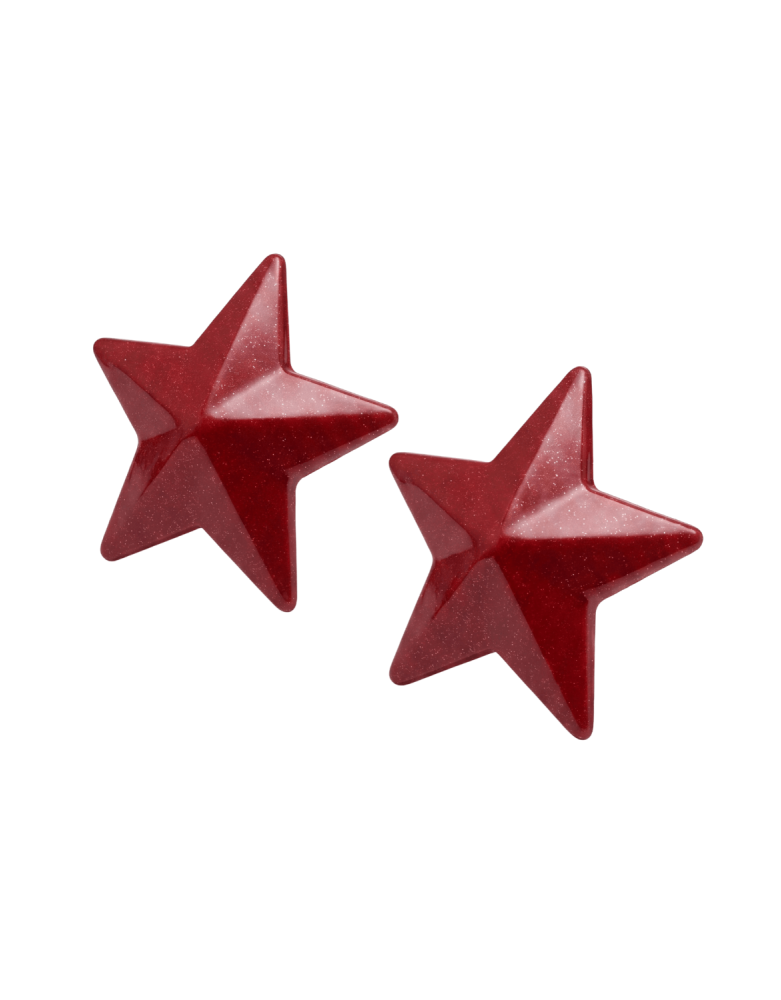 Nipple Métal rouge Cache tétons d'étoile