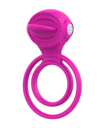 Anneau vibrant 1 seul mode de vibration très extensible rose Pocket Pleasure + 1 dosette de lubrifiant