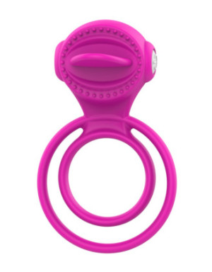 Anneau vibrant 1 seul mode de vibration très extensible rose Pocket Pleasure + 1 dosette de lubrifiant