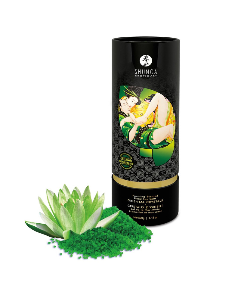 Sel de la mer morte aromatisé et moussant Fleur de Lotus 500 gr Shunga
