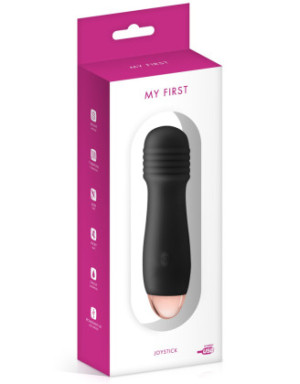 Vibromasseur noir 7 vitesses USB tête strié