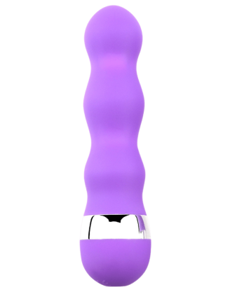 Mini Vibromasseur violet ondulés Pocket Pleasure + 1 dosette de lubrifiant