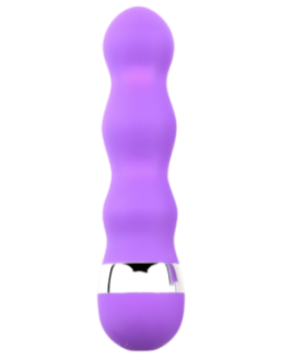 Mini Vibromasseur violet ondulés Pocket Pleasure + 1 dosette de lubrifiant