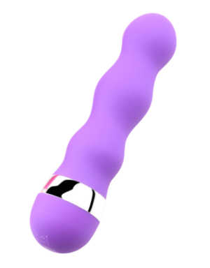 Mini Vibromasseur violet ondulés Pocket Pleasure + 1 dosette de lubrifiant