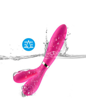 Vibromasseur Wand  rose en forme de Y avec 3 moteurs