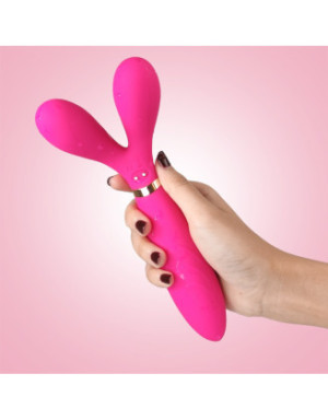 Vibromasseur Wand  rose en forme de Y avec 3 moteurs