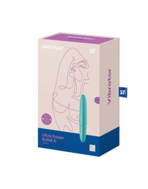 Vibromasseur turquoise USB Ultra Power Bullet 6 Satisfyer