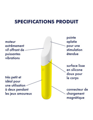 Vibromasseur jaune USB Ultra Power Bullet 7 Satisfyer