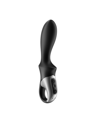 Vibromasseur noir USB, chauffant et connecté Heat Climax Satisfyer
