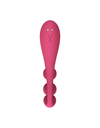 Vibromasseur triple stimulation flexible, anal, vaginale, clitoridienne Tri Ball rouge USB Satisfyer