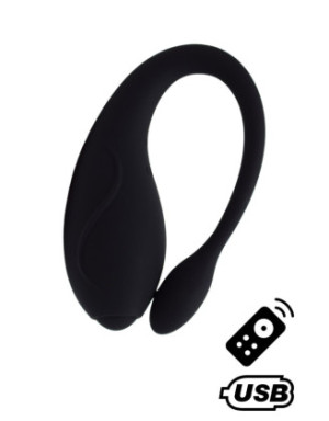 TANDEM Noir, stimulateur pour couple USB avec télécommande en silicone médical