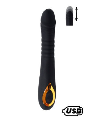 TWIST Noir, Vibromasseur "va-et-vient" USB en silicone médical, doté de 18 modes de stimulation