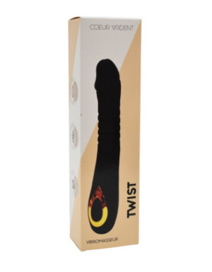TWIST Noir, Vibromasseur "va-et-vient" USB en silicone médical, doté de 18 modes de stimulation