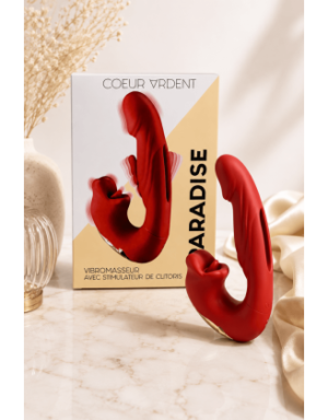 PARADISE — Vibromasseur avec Stimulateur de Clitoris | Coeur Ardent