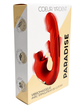 PARADISE — Vibromasseur avec Stimulateur de Clitoris | Coeur Ardent
