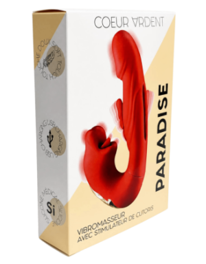 PARADISE — Vibromasseur avec Stimulateur de Clitoris | Coeur Ardent