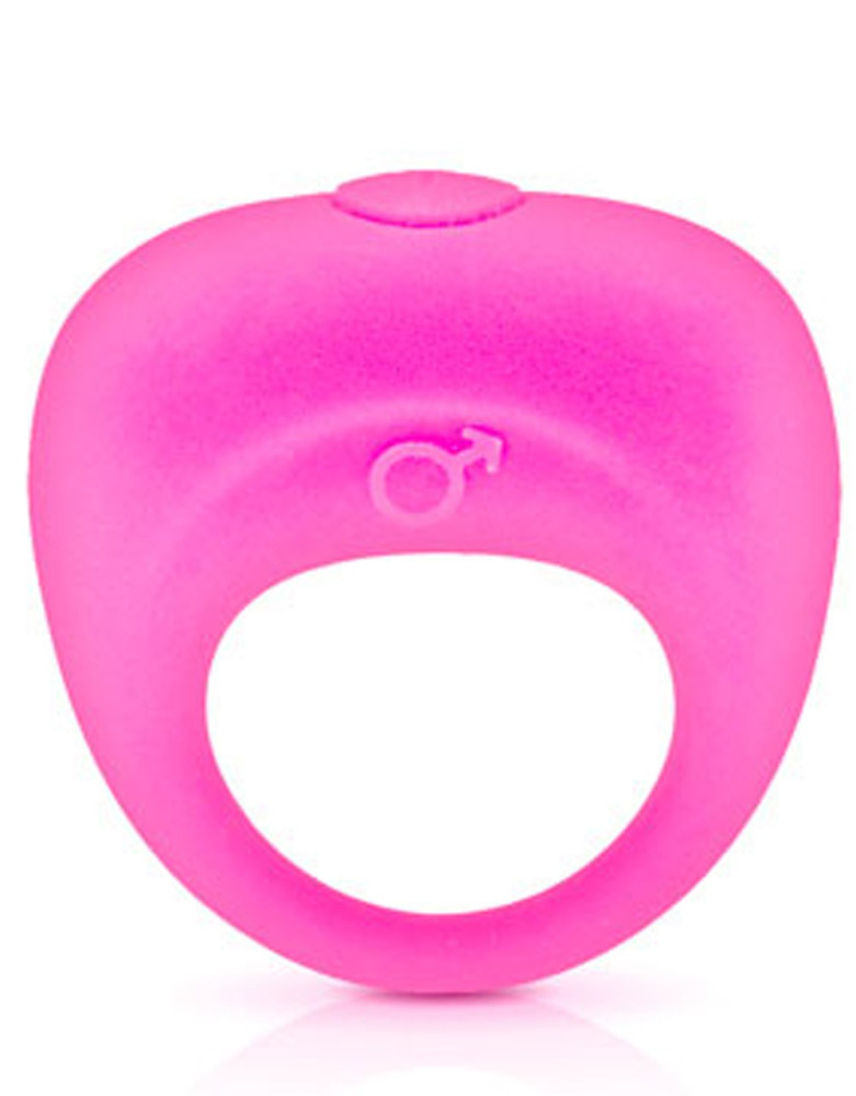 Anneau de pénis vibrant rose