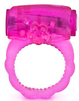 Cockring rose vibrant avec stimulation du clitoris