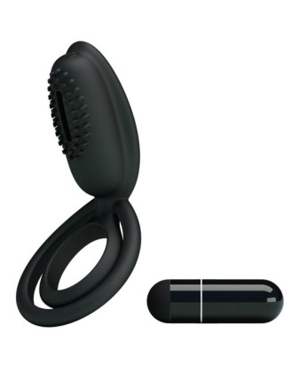 Cockring vibrant en silicone avec stimulateur clitoridien Esther
