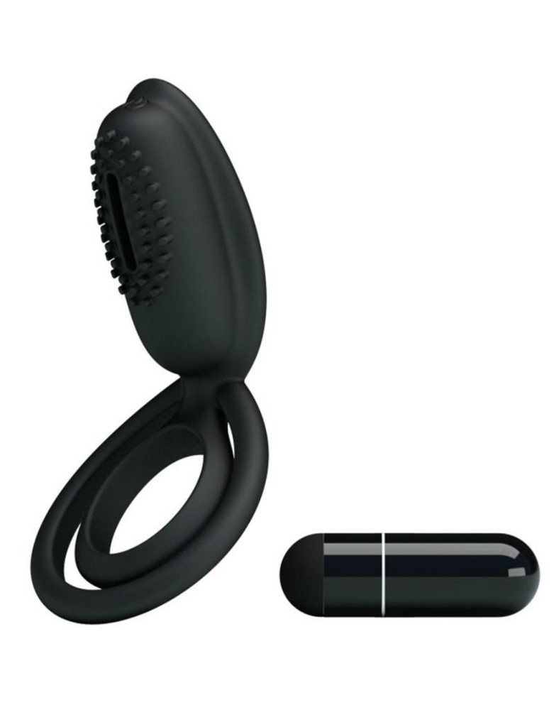 Cockring vibrant en silicone avec stimulateur clitoridien Esther