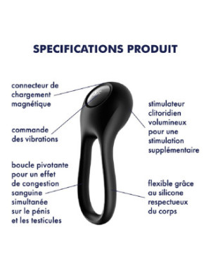 Cockring vibrant USB Majestic Duo Satisfyer